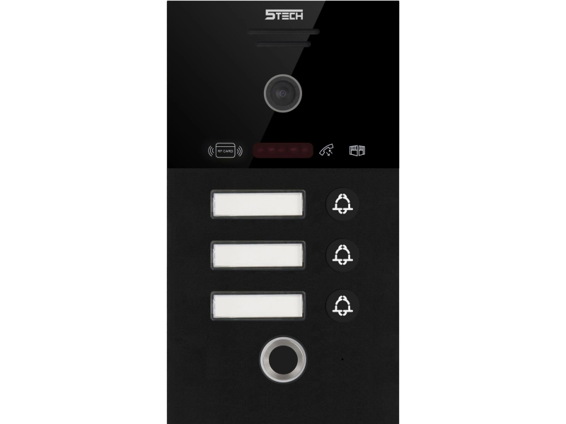 Stacja do wideodomofonu trzyrodzinna 5tech IP 83253-3 2Mpx MiFare, Czytnik palca, kąt widzenia 140°