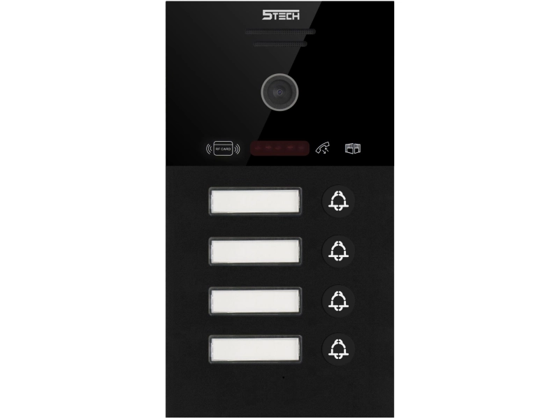 Stacja do wideodomofonu czterodzinna 5tech IP 83253-4 2Mpx MiFare, Czytnik palca, kąt widzenia 140°
