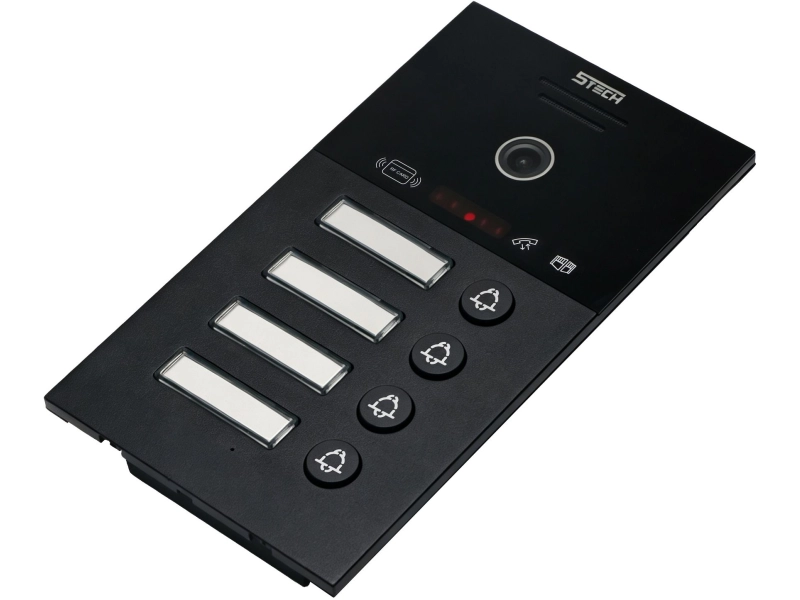 Stacja do wideodomofonu czterodzinna 5tech IP 83253-4 2Mpx MiFare, Czytnik palca, kąt widzenia 140°