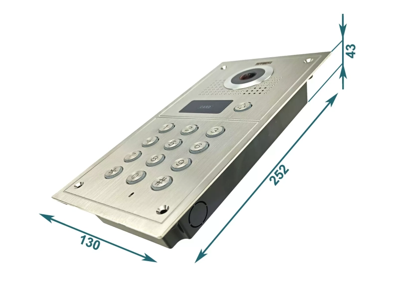 Stacja do wideodomofonu 5tech 84222 2Mpx Szyfrator Czytnik RFID 125 kHz Unique Kąt widzenia 170°