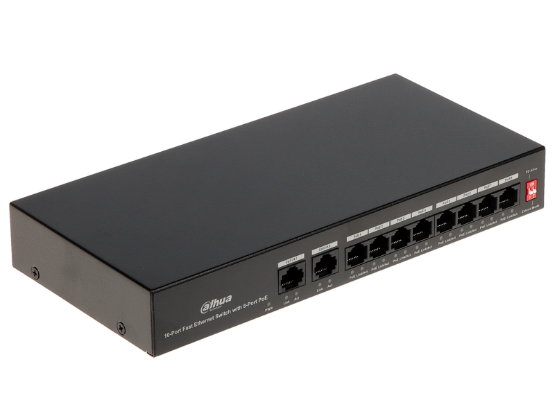 Switch POE Dahua PFS3010-8ET-65 8-Portów