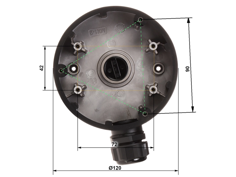 Puszka montażowa / Uchwyt do kamer DS-1280ZJ-DM46 (BLACK) Hikvision