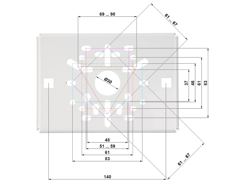 Uchwyt na słup do kamer CH-W