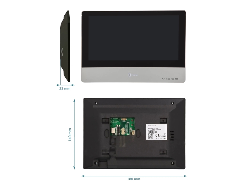 Zestaw modułowy wielorodzinny wideodomofon IP Vidos ONE 8x M2020 A2000-G/D/LCD FullHD IPS Szyfrator Natynkowy