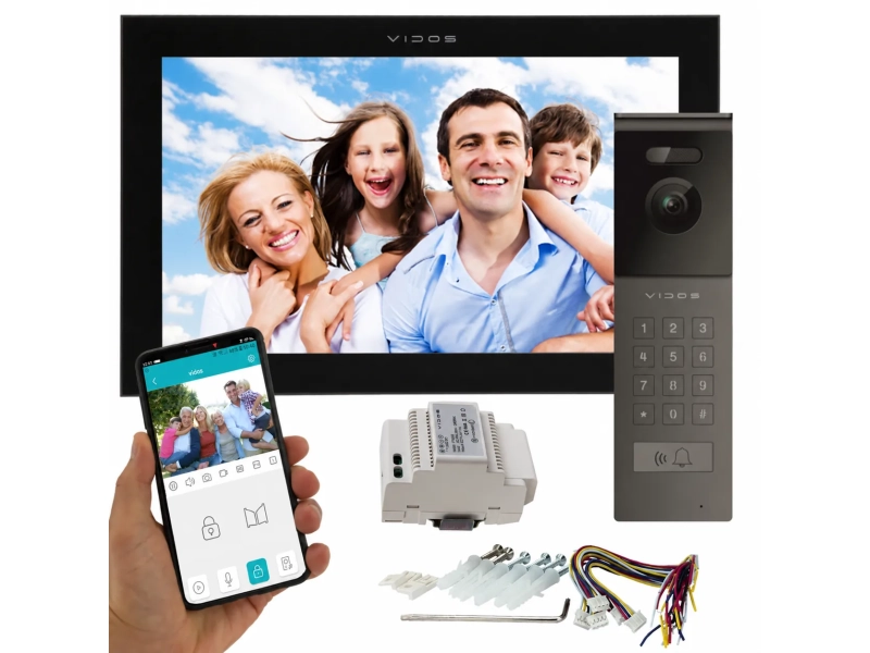 Wideodomofon WIFI Vidos X M14B-X + S12D FullHD Android Podczerwień MicroSD