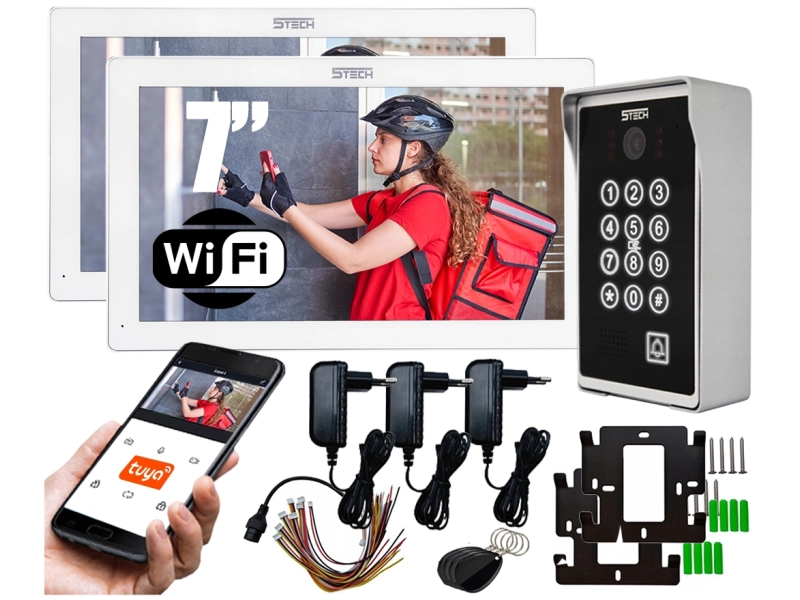 Wideodomofon WIFI 5tech 2xVERUS One(W)/84213 Telefon Ramka RFID Szyfrator