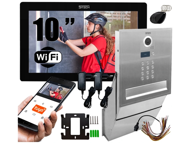 Wideodomofon WIFI 5tech Verus 10" FullHD Skrzynka na listy Android iOS
