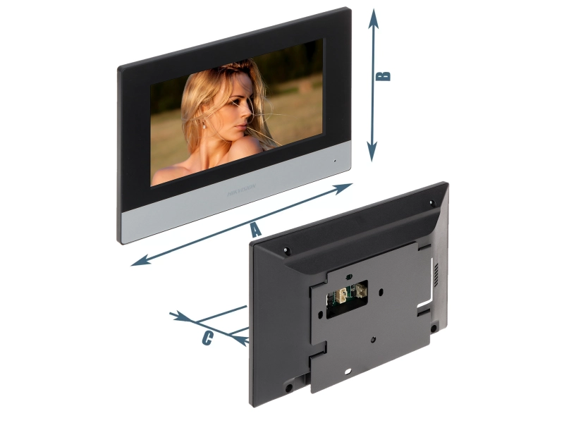 Wideodomofon HiLook IP-VIS-PRO Zestaw WiFi Switch POE Podczerwień Mifare MicroSD Kąt 129°