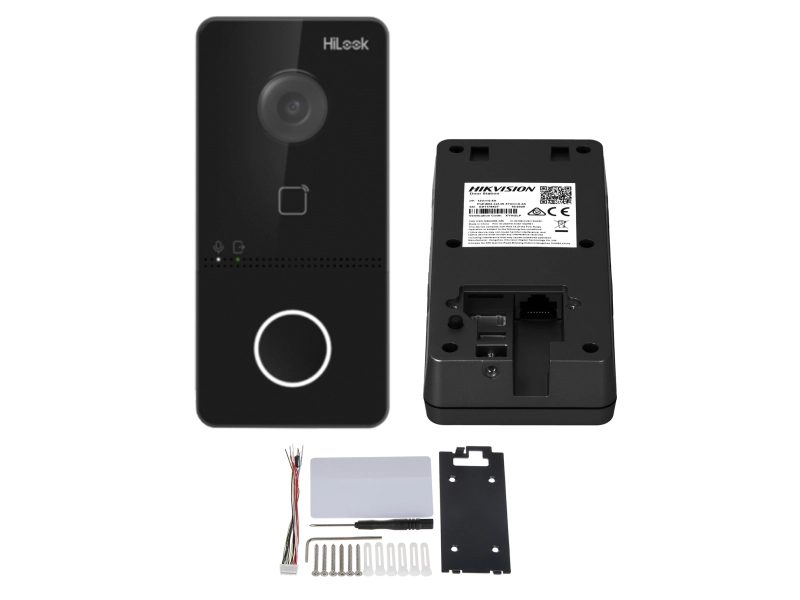 Wideodomofon HiLook IP-VIS-SLIM Zestaw WiFi  Mifare MicroSD Kąt 129°