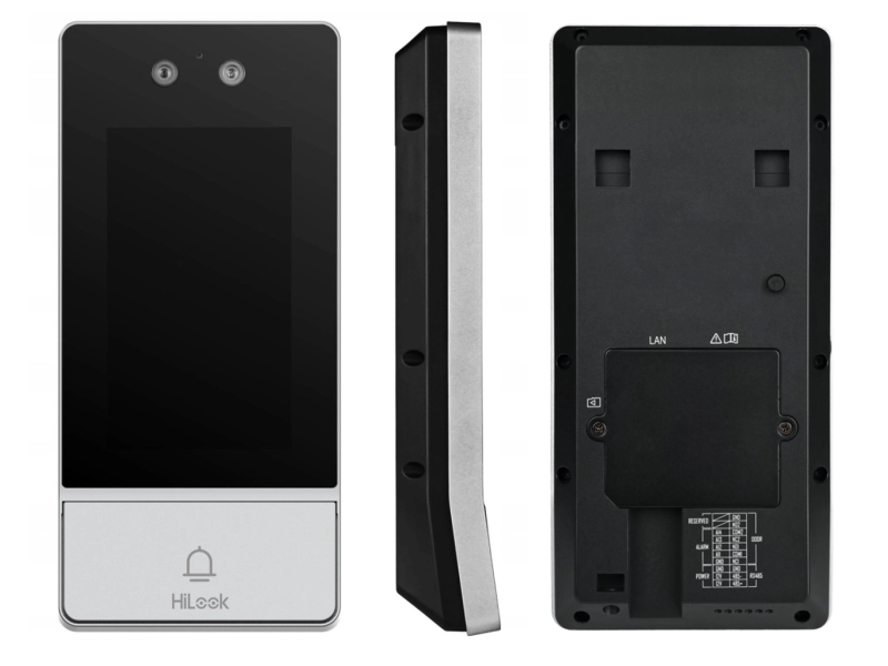 Wideodomofon IP HiLook by Hikvision zestaw IP-VIS-ULTRA-W Podówjna kamera 2x2 Mpx WiFi Szyfrator Czytnik Breloków Mifare