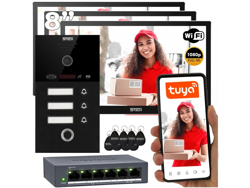 Wideodomofon zestaw 5TECH WIFI 7