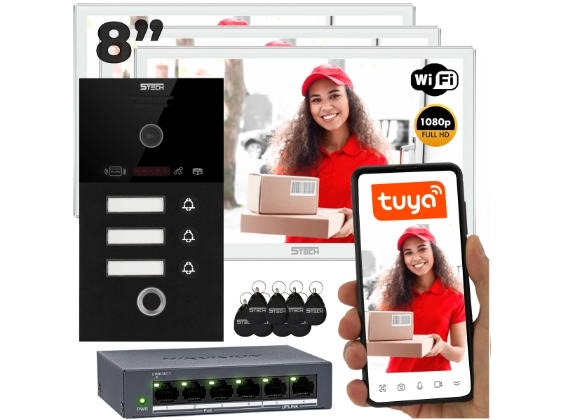 Wideodomofon zestaw 5TECH WIFI 7
