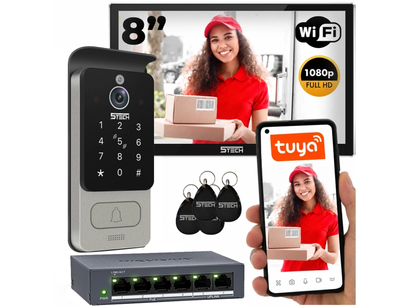 Wideodomofon zestaw 5TECH WIFI 7