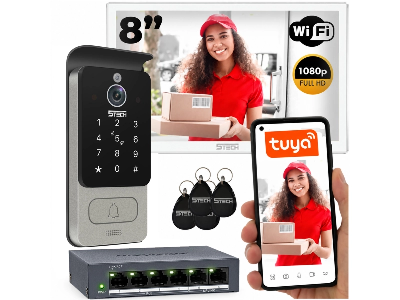 Wideodomofon zestaw 5TECH WIFI 7