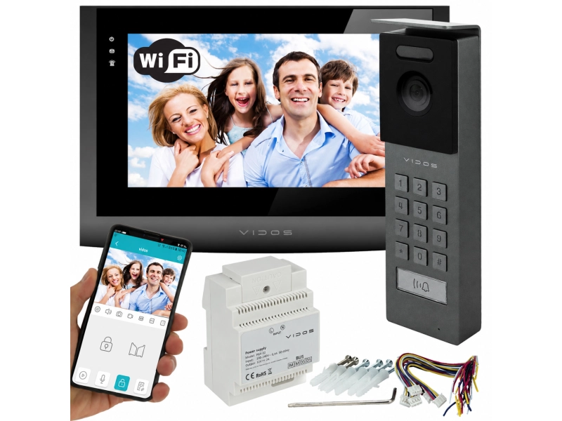 Wideodomofon 2IP 2 żyłowy Vidos M200B-X + S202  Android Podczerwień MicroSD