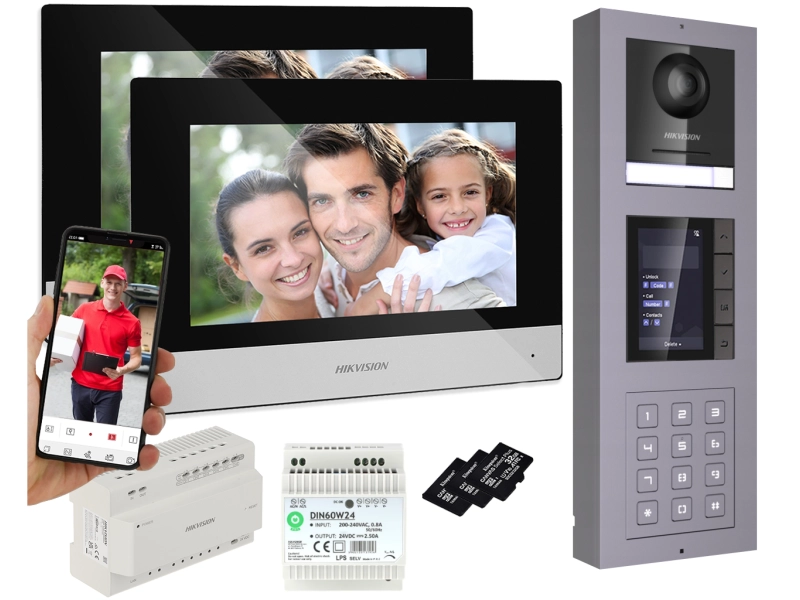 Modułowy Wideodomofon Hikvision 2-żyłowy STACJA NATYNKOWA z KAMERĄ 2Mpx Podświetlanym SZYFRATOREM i WYŚWIETLACZEM LOKATORÓW