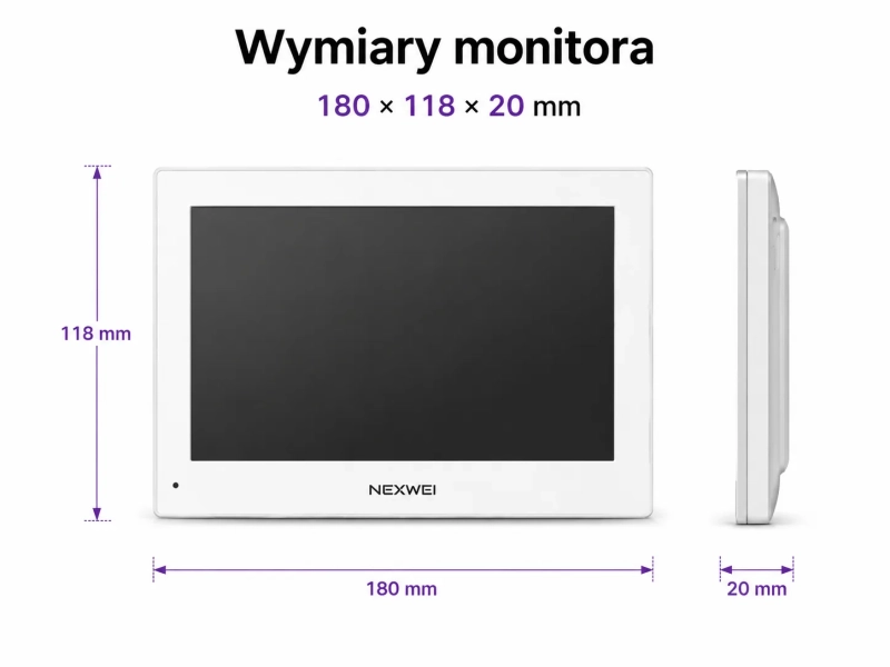 Wideodomofon Nexwei 2-żyłowy NW-ZIP-2W Podświetlany szyfrator, kąt widzenia 150°, czytnik zbliżeniowy, Aplikacja Tyua