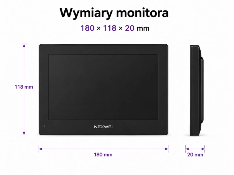 Wideodomofon Nexwei 2-żyłowy NW-ZIP-2B Podświetlany szyfrator, kąt widzenia 150°, czytnik zbliżeniowy, Aplikacja Tyua