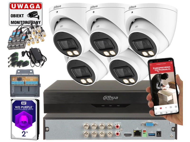 Smart monitoring Dahua HAC-HDW1509T-A-LED-0280B-S2 5MPx Wizsense Full-Color Starlight Mikrofon