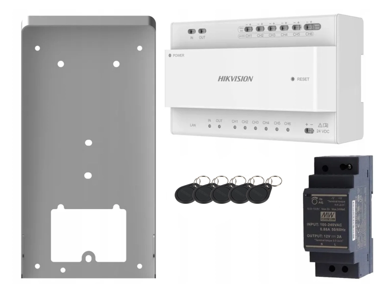 Zestaw wideodomofonowy DS-KIS705EY Hikvision - 2 żyłowy na Furtkę i Bramę