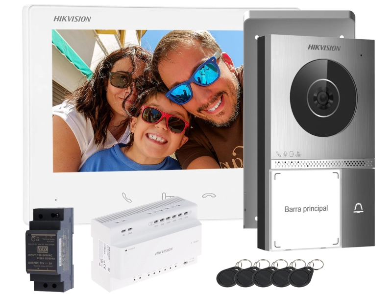 Zestaw wideodomofonowy DS-KIS705EY Hikvision - 2 żyłowy na Furtkę i Bramę