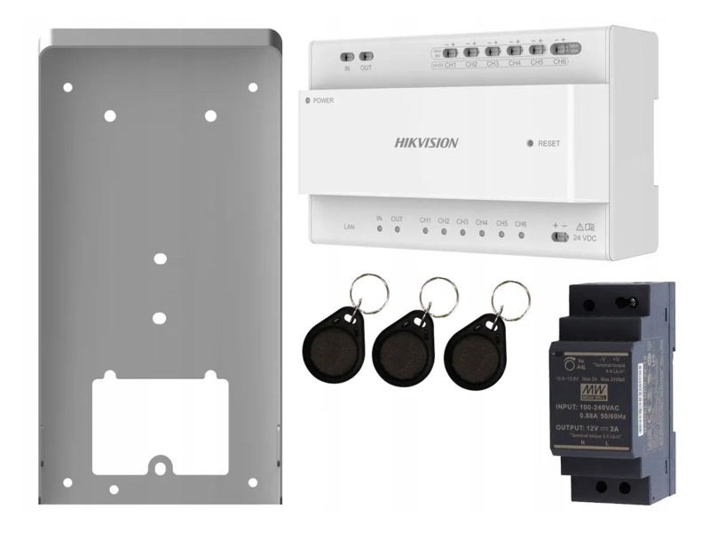 Zestaw wideodomofonowy DS-KIS705EY Hikvision - 2 żyłowy na Furtkę i Bramę