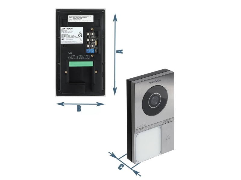 Zestaw wideodomofonowy DS-KIS705EY Hikvision - 2 żyłowy na Furtkę i Bramę