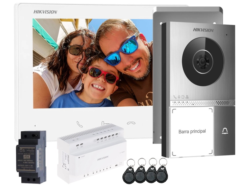 Zestaw wideodomofonowy DS-KIS705EY Hikvision - 2 żyłowy na Furtkę i Bramę