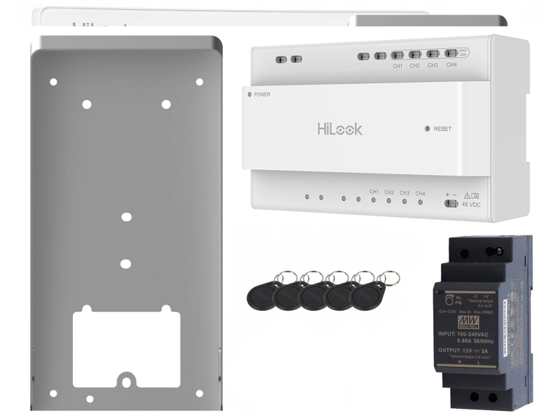 Zestaw wideodomofonowy HD-VIS-02-K-2LCD HiLook by Hikvision - 2 żyłowy Czytnik, szyfrator, Aplikacja na Furtkę i Bramę