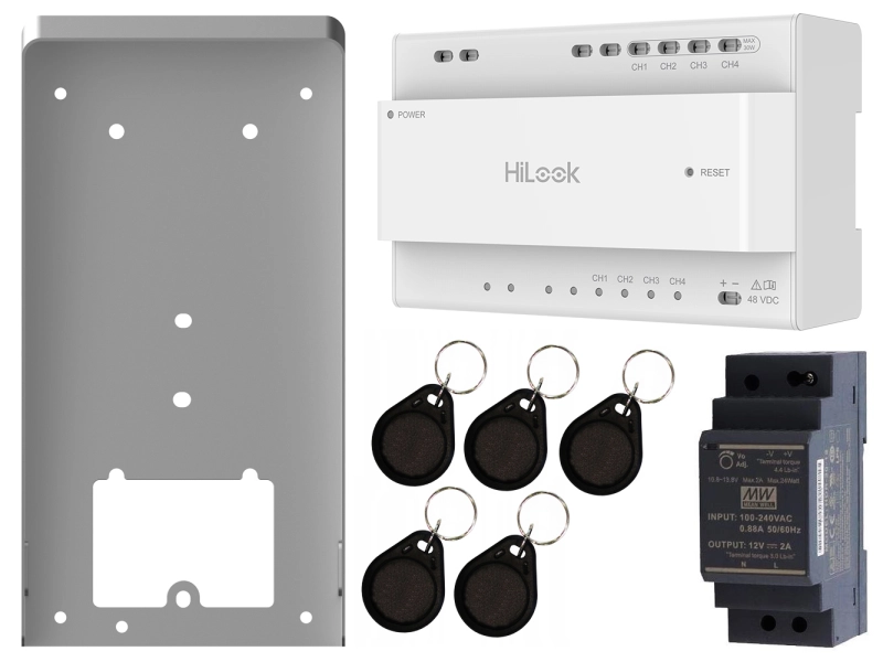 Zestaw wideodomofonowy HD-VIS-02-K-W HiLook by Hikvision - 2 żyłowy Czytnik, szyfrator, Aplikacja na Furtkę i Bramę