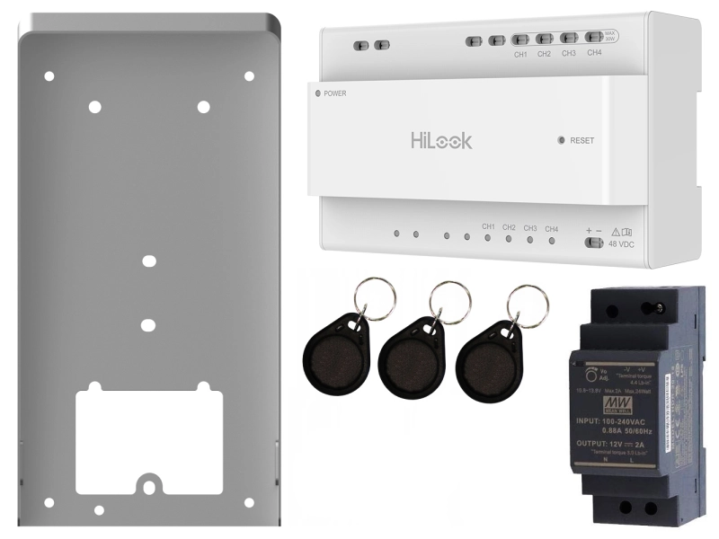 Zestaw wideodomofonowy HD-VIS-02-K HiLook by Hikvision - 2 żyłowy Czytnik, szyfrator, Aplikacja na Furtkę i Bramę