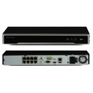Rejestrator IP 8-kanałowy DS-7608NI-I2/8P HIKVISION do 12MPX + Switch PoE