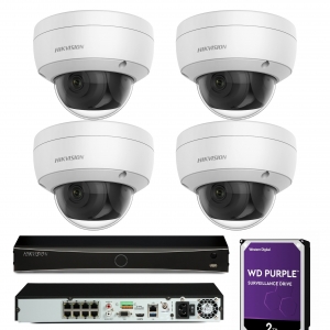 Zestaw 4 kamer IP DS-2CD2146G2-ISU Hikvision AcuSense 4 Mpx IR30
