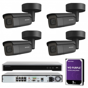 Zestaw 4 kamer IP DS-2CD2085FWD-I Hikvision