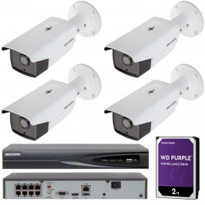 Zestaw 4 kamer IP DS-2CD2545FWD-I Hikvision 4 Mpx IR10